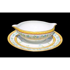 Limoges China Ceralene Raynaud Co. Morning Glory Spray Gravy Bowl- RARE